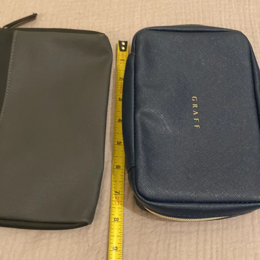 TUMI Black and Gray Toiletry Bag & GRAFF NAVY . Set